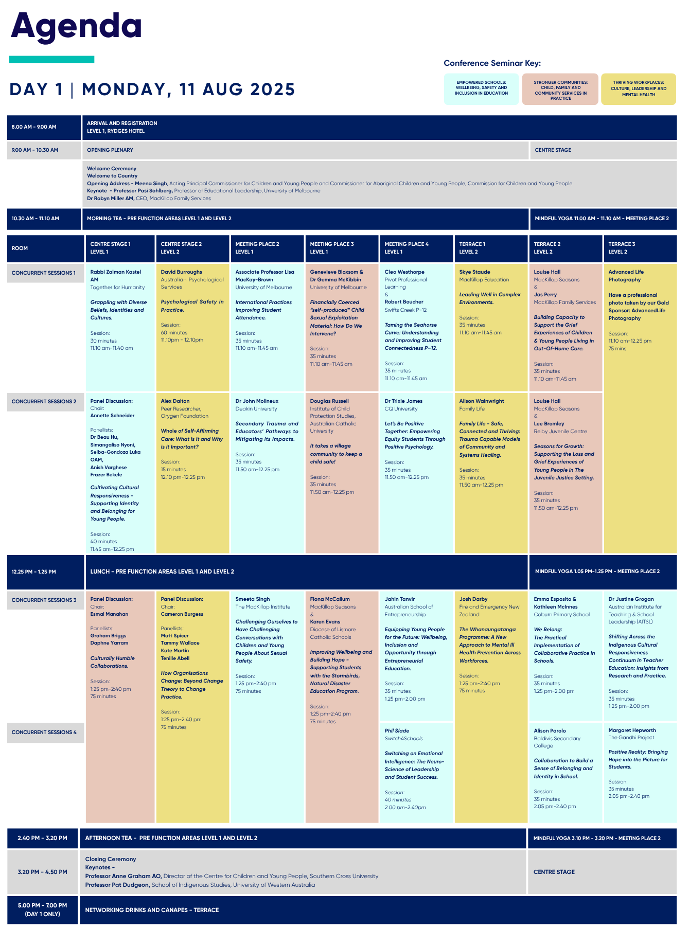 Conference Agenda Day 1