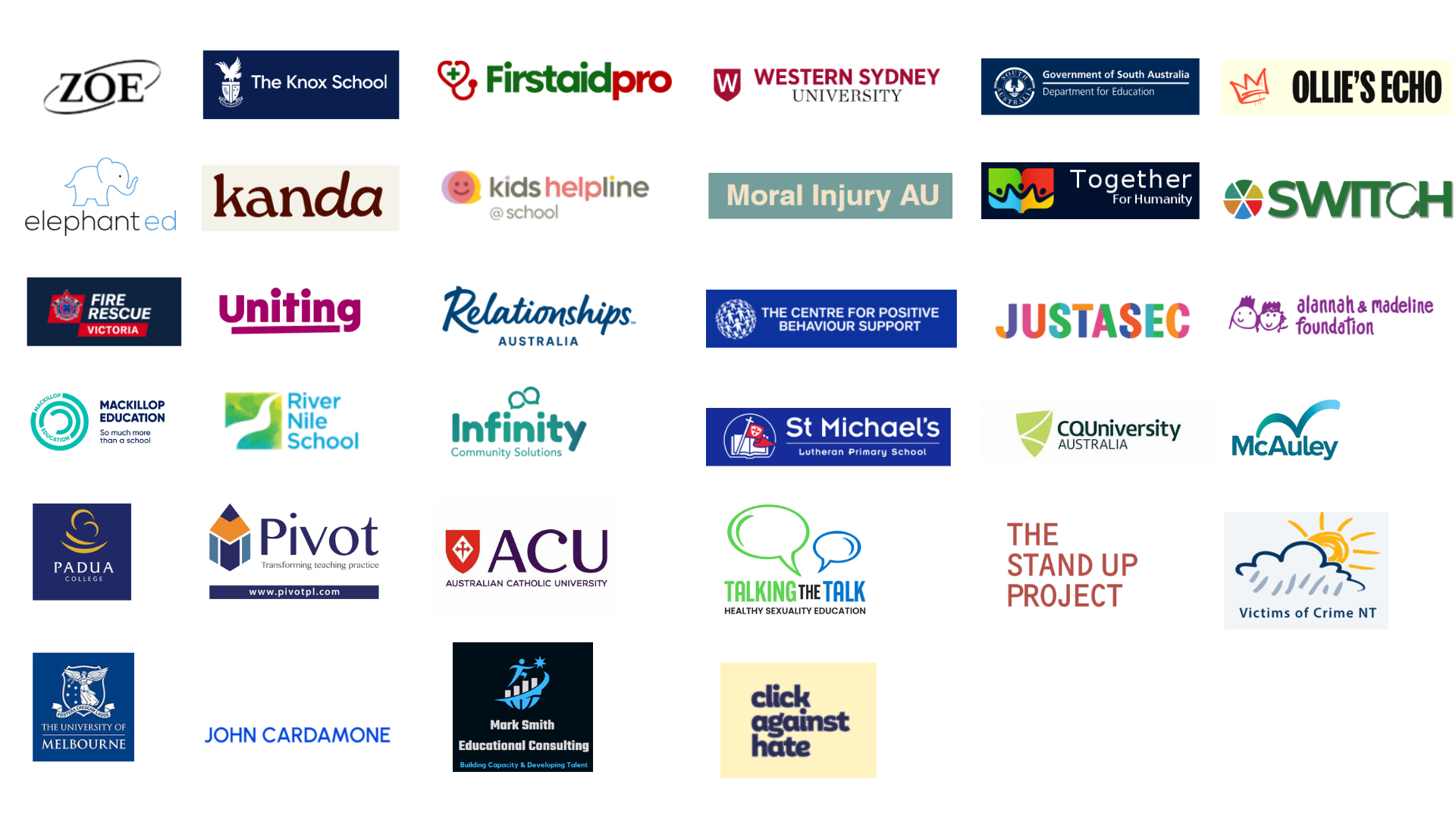 Conference presenting organisations
